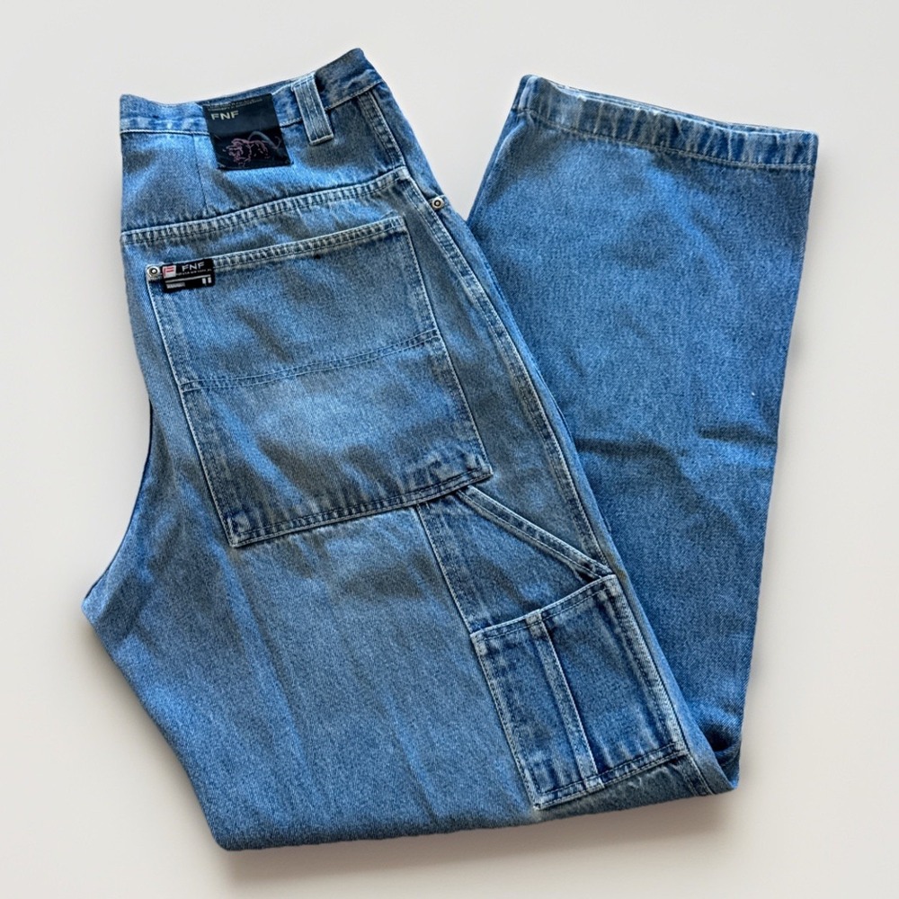 Vintage FNF Jeans Mens 32 x 34 Baggy Skater Hip Hop Y2K Wide Leg Denim